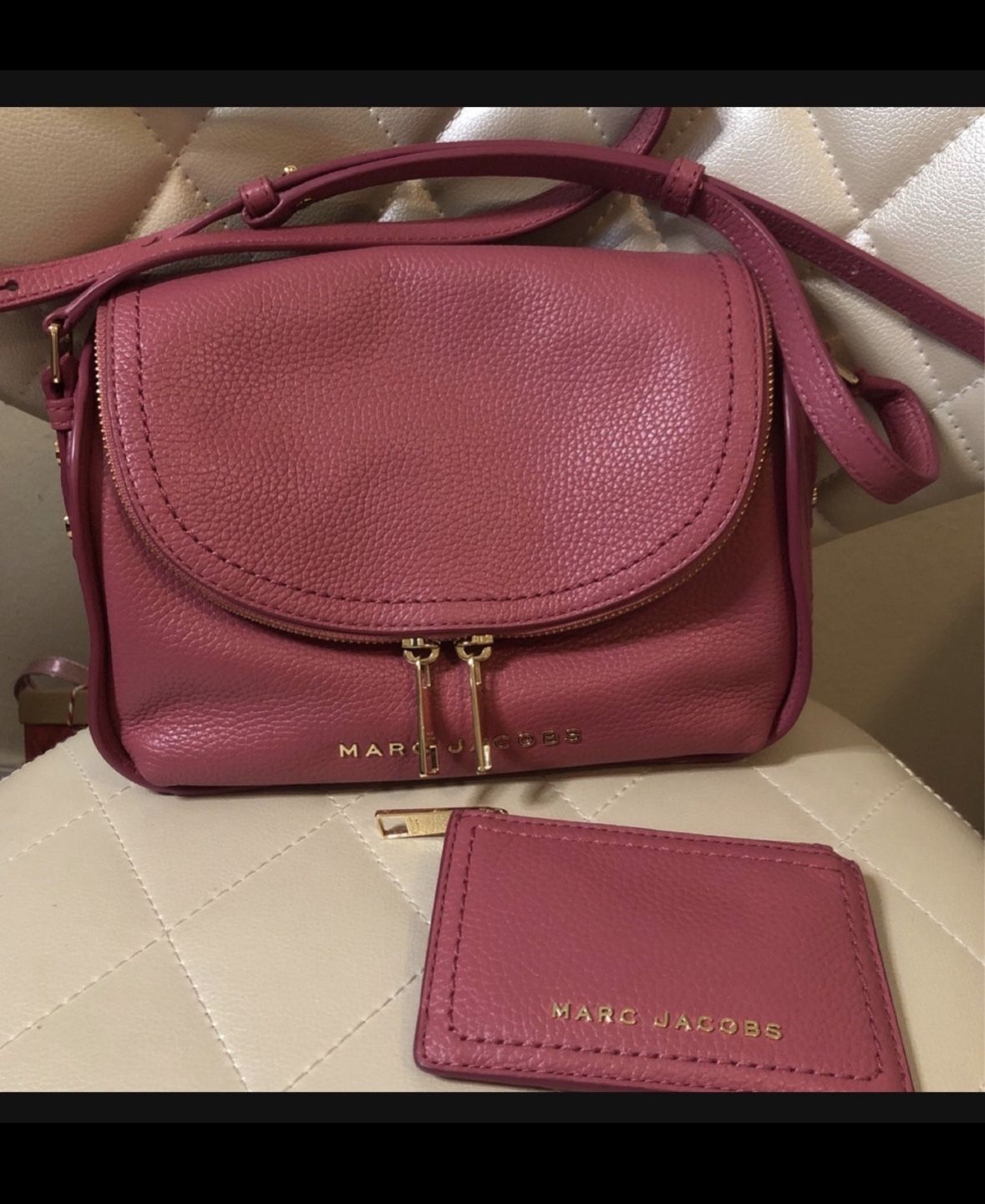 MARC JACOBS CROSSBODY PURSE PINK + WALLET