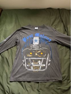 Authentic NTWK Post Malone + Dallas Cowboys Skeleton Long Sleeve Vintage Black S