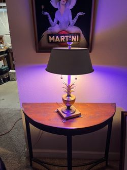 Vintage Bombay Brass Pineapple Table Lamp | Hollywood Regency Tole Lamp