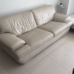 White Sofa Leather 