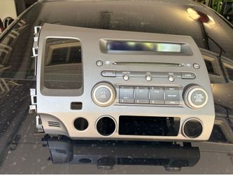 2008 Honda Civic OEM Factory Radio CD Player Center Dash Bezel Trim Assembly Silver
