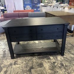 Four Hands Gardendale Small Kitchen Island-Stained Black Oak 36'' H X 60'' W X 36'' D $1500 OBO Decatur & Hacienda Ave