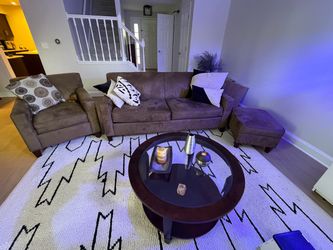 Green olive  Microfiber Sofa, Chair, and Ottoman Set