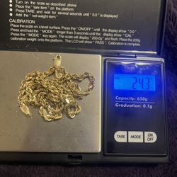 Solid Gold Rope Chain 14k