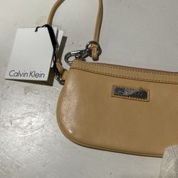 Calvin Klein Leather Wristlet