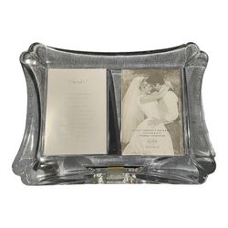 LENOX PORTRAIT GALLERY Wedding Promises Invitation Frame Crystal New Without Box.  Beautiful Lenox Portrait Gallery Wedding Promises Invitation Double