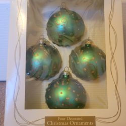 Vintage Christmas Ornaments  - Set Of 4