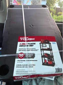 Hyper Tough 4-shelf plastic shelving unit