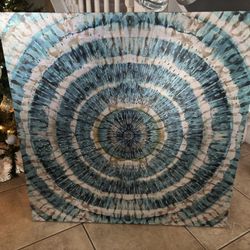 Teal  And Gold Home Decor canvas 35x35
