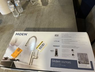 MOEN Gilden Single Handle PullDown Sprayer Kitchen Faucet with Reflex and Power Boost in Spot Resist Stainless