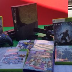 XBOX  360.SYSTEM. WITH  CAMARA  INCLUDED   And 7 Games