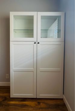 IKEA Billy Bookcase with Glass Door Cabinets