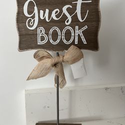 Wooden Guest Book Wedding Table Sign