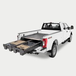 Decker dual draw system for Ford F-250 and F-350 8' bed. Fits 1999 to 2016