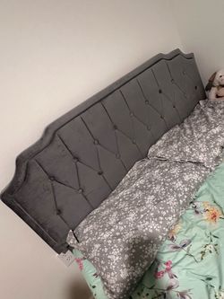 Queen Size Bed Frame + 10-Inch Mattress – Like New