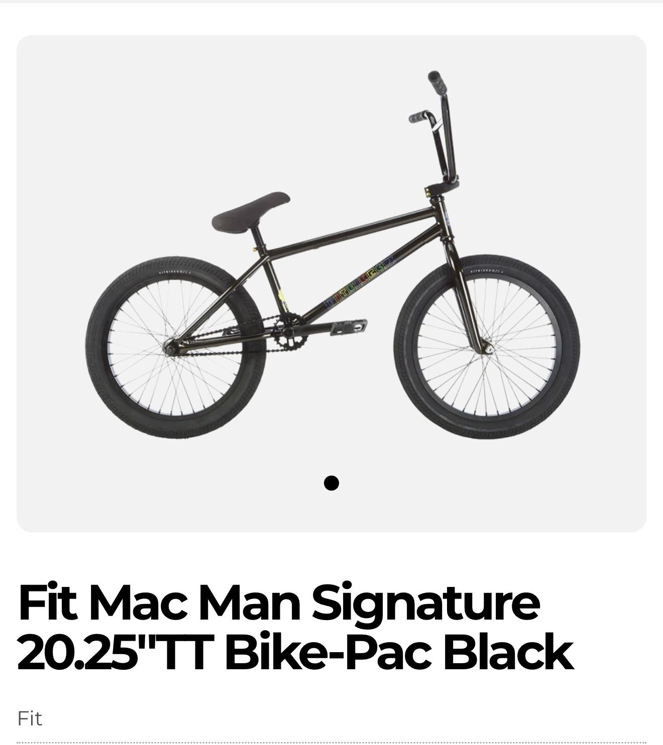 BMXフレーム】FITBIKE MAC MAN 20.25tt,black. 【公式通販】