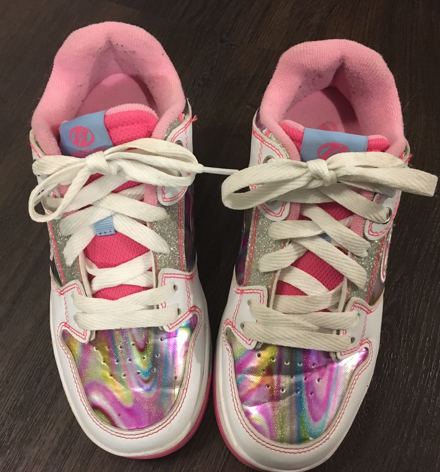 Heelys Pink Iridescence Cosmical Roller Skate Shoes Youth 5 / WMNS 6 / UK 4 / Eur 36.5