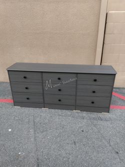 Gray Matte Wide Bedroom Dresser!