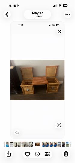 Texas Star Wooden Bench with Storage