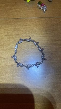 Signed My Way Sterling Silver Rabbit Bracelet 925