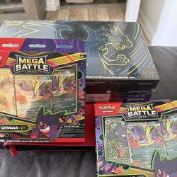Charizard upc and 2 boxes Mega Gengar Ex