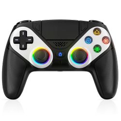 🌼 Anti-Drift Calibration Guide Wireless Gaming Controller Pro for PS5 with LED RGB Light– Compatible with Playstation 5,Dual Vibration, Motion Sensin