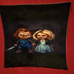 17" By 17" Chucky & Tiffany Pillow Case 