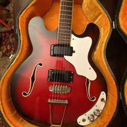 Vintage 1972 Mosrite Celebrity Guitar Cherry Sunburst (Excellent Shape) Case Included