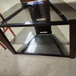 Three Tier Tempered Glass TV Stand/ Shelf