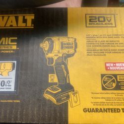 Dewalt 3/8 Impact Wrench W/hog Ring Anvil Atomic Compact Series 20v Brushless 