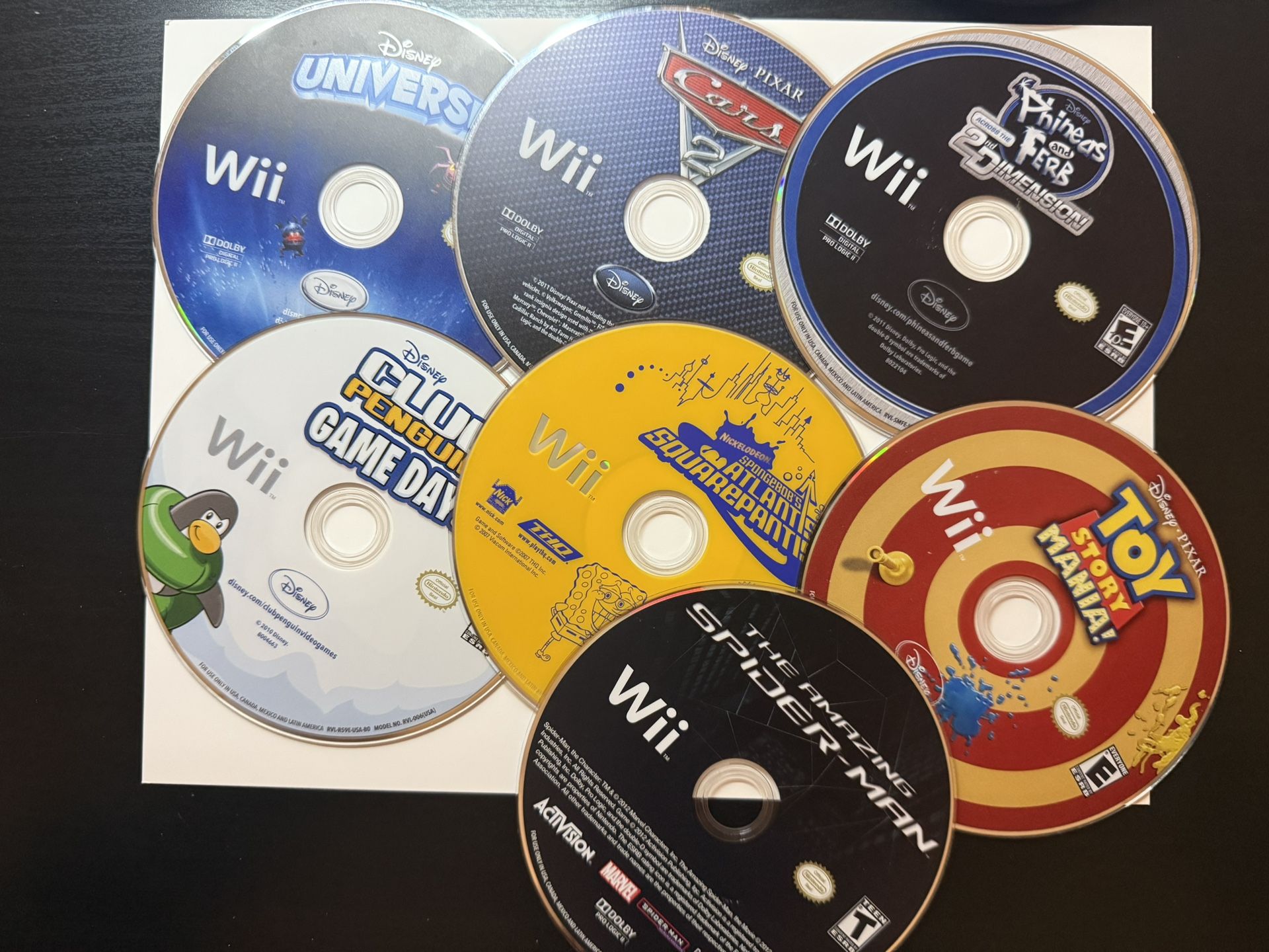 Disney & Kids Wii Game Bundle – 7 Games – Tested & Fun!