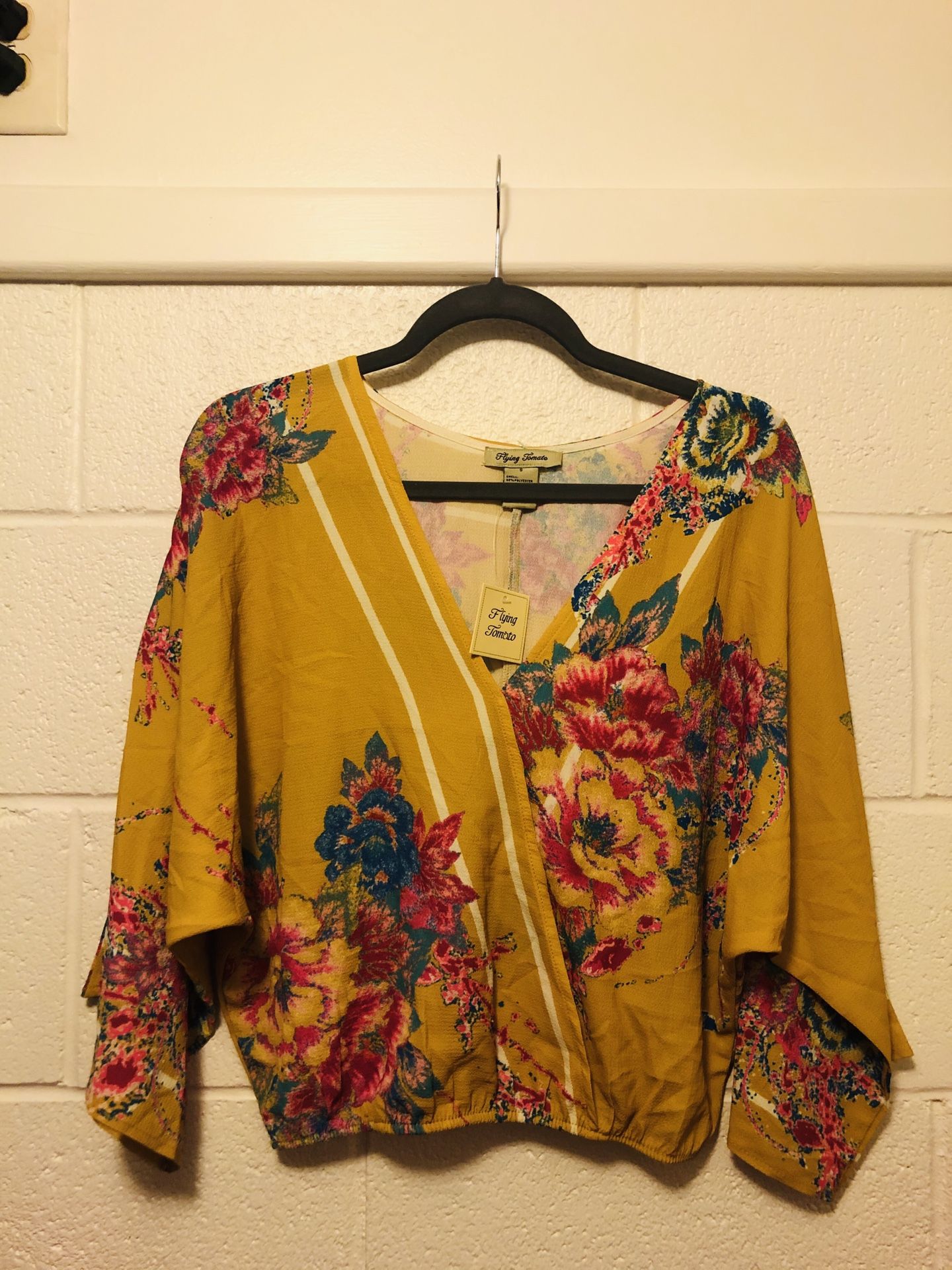 Yellow Floral Flying Tomato Blouse