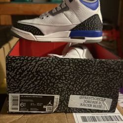 6 1/2 Jordan . 3 Racor Blue 