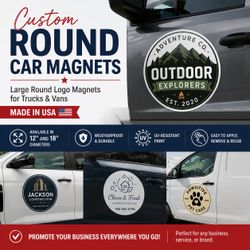Custom Round Car Magnets