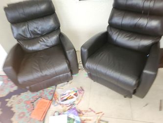 Comfort Stretch Power Recliner Chair for Adults,Electric Black Leather Reclining Sofa SET OF 2 CHAIR
