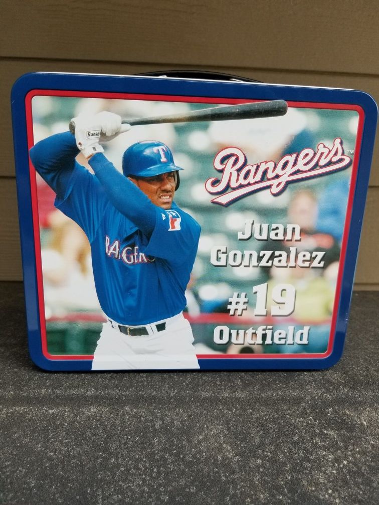 Juan Gonzalez Texas Ranger Vintage Tin Collectible Lunchbox NEW