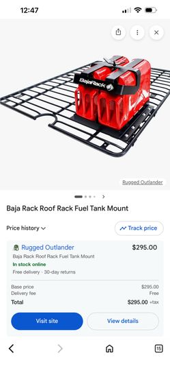 Baja Rack Jerry can holder and 2 cans