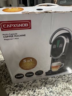 Magician1 Mini Espresso Machine For Nespresso Original, Dolce Gusto, Lavazza Blue, ESE Pods, 19-Bar Coffee Machine For Ground Coffee, Coffee Maker Wit