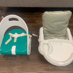 Pair of Portable Strap-on Booster Seat /  High Chairs For Feeding 