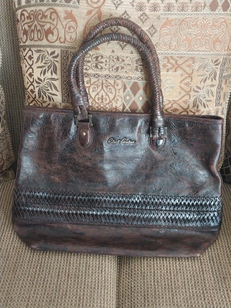 LEATHER ROBERT GRAHAM PURSE IN EXCELLENT CONDITION LIKE NEW