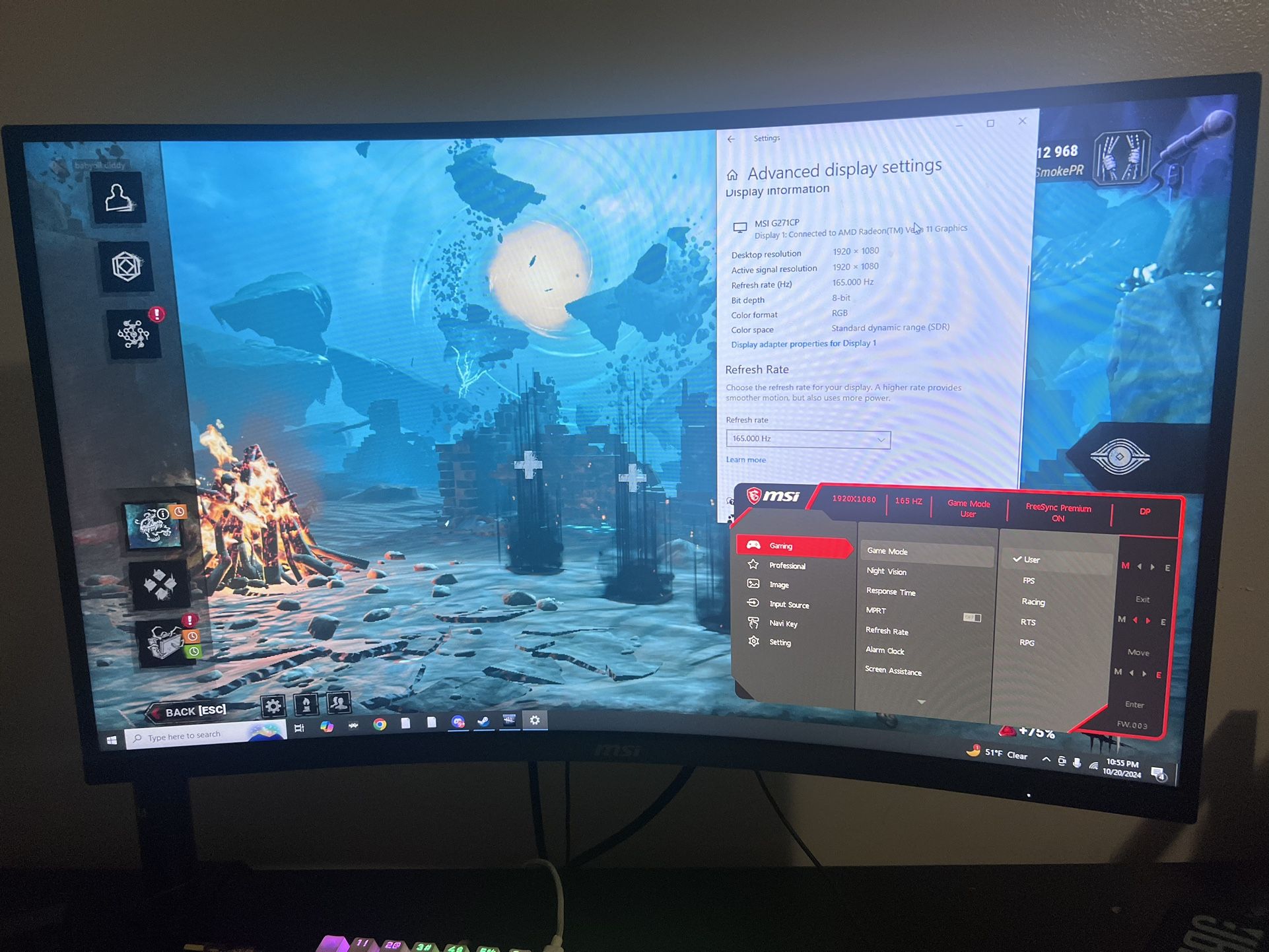 Msi Gaming Monitor 1080p 165hz