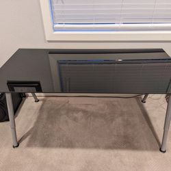 Black Glass Desk