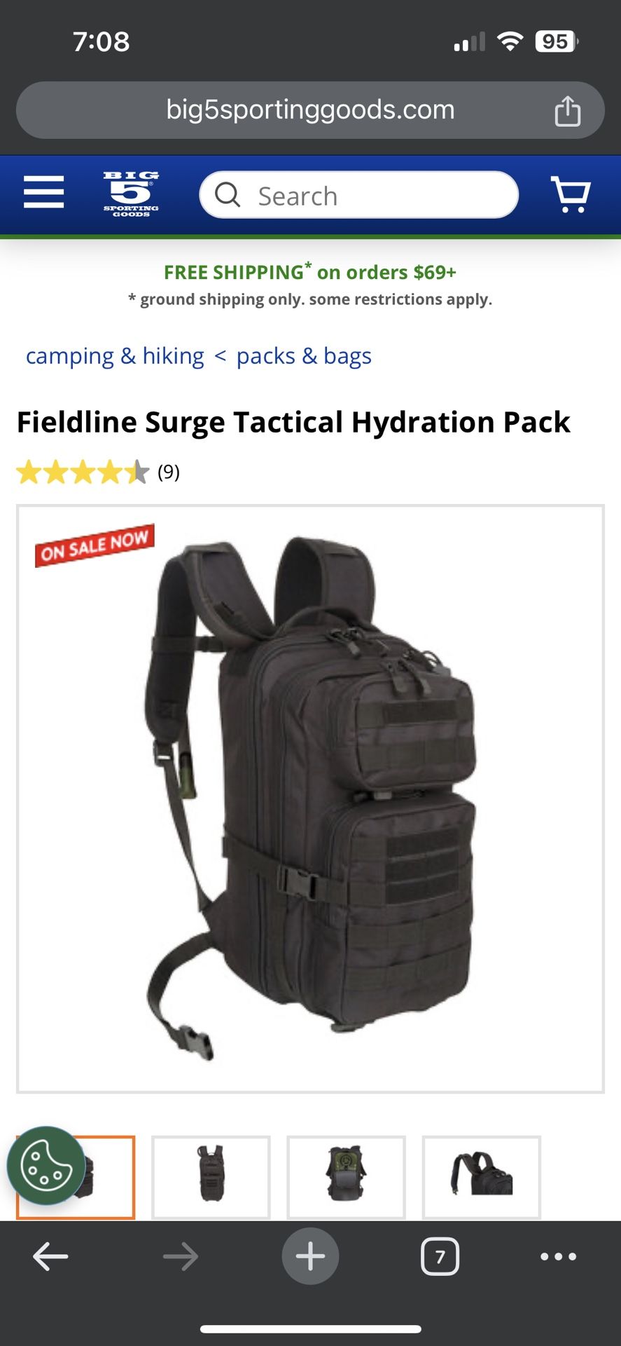 Fieldline Surge Tactical Hydration Pack With 2L Reservior for Sale in