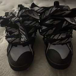 Reflective Black And Silver Lanvins (SIZE 40) (Can Also Trade For Them Too)