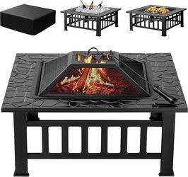 #R4 Outdoor Fire Pit, 32 Inch Firepit Table Metal Outdoor Fireplaces $ 60