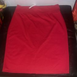 New York & Company Red Skirt X-LARGE 