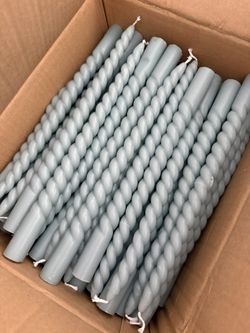 Dusty Blue Taper Candles