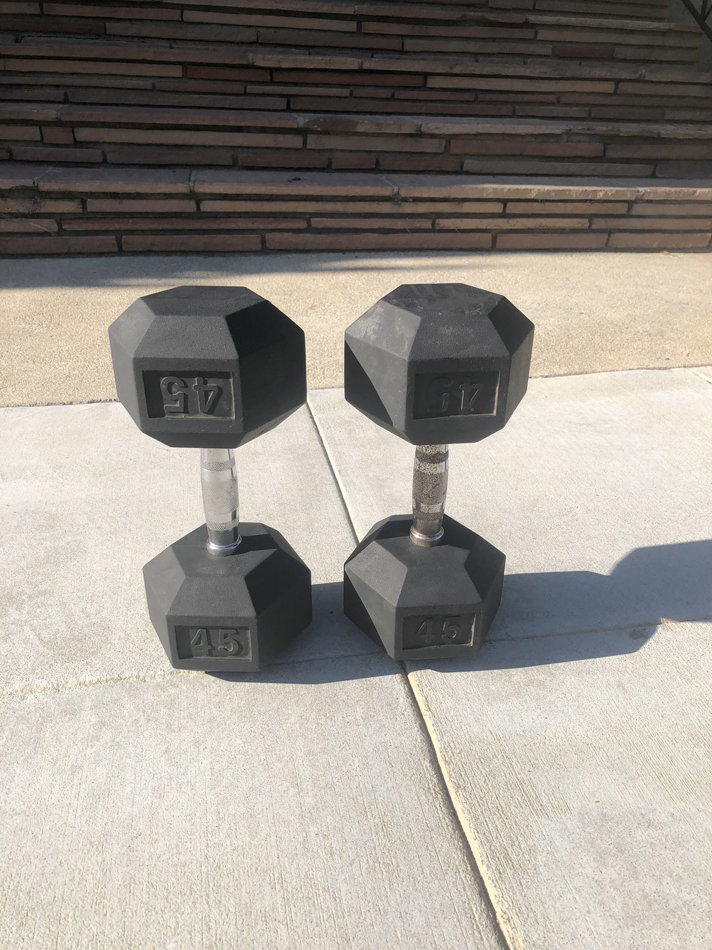 Two 45 Pound Dumbbells 