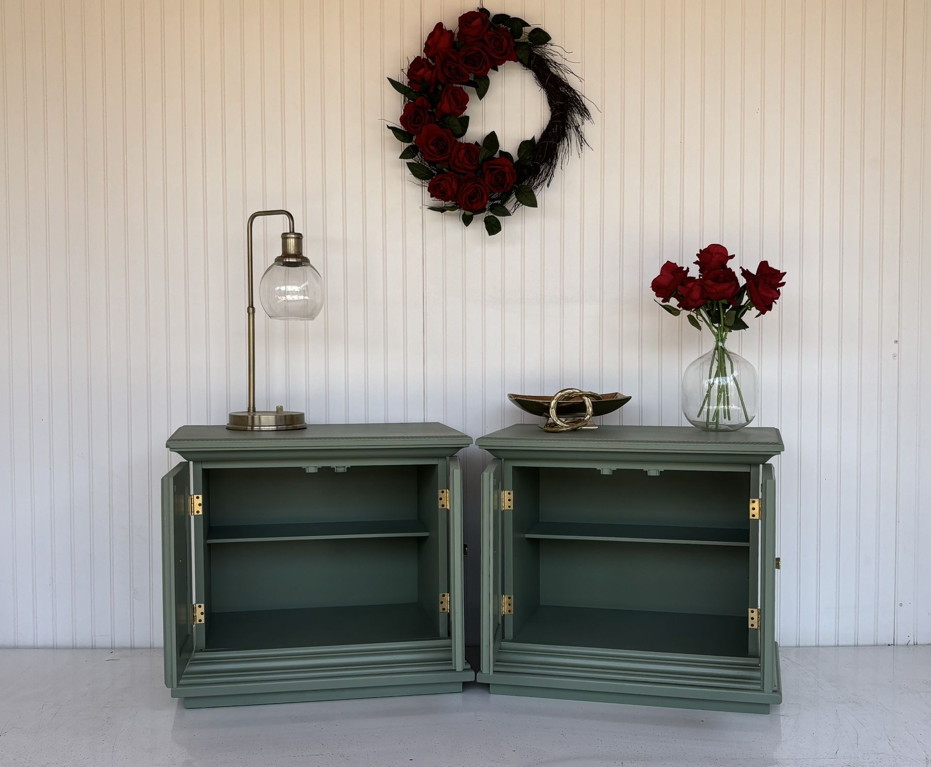 Sage Green Nightstands - Night Stand Set - Side Tables - Bedroom Set - Dresser Set - Dressers