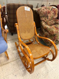 Bent Wood Cane Back Chair
